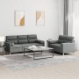 Sofagarnitur mit Kissen 2-teilig aus dunkelgrauem Stoff von , Sofas - Ref: Foro24-3201617, Preis: 561,39 €, Rabatt: %