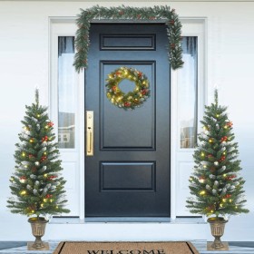 Christmas door decoration set 4 pieces PVC by , Christmas trees - Ref: Foro24-357769, Price: 95,99 €, Discount: %