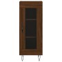 Aparador alto madera contrachapada roble marrón 34,5x34x180 cm de , Aparadores - Ref: Foro24-3199080, Precio: 93,59 €, Descue...