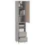 Aparador alto madera contrachapada gris Sonoma 34,5x34x180 cm de , Aparadores - Ref: Foro24-3200247, Precio: 101,77 €, Descue...