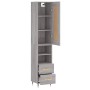 Aparador alto madera contrachapada gris Sonoma 34,5x34x180 cm de , Aparadores - Ref: Foro24-3200247, Precio: 101,77 €, Descue...