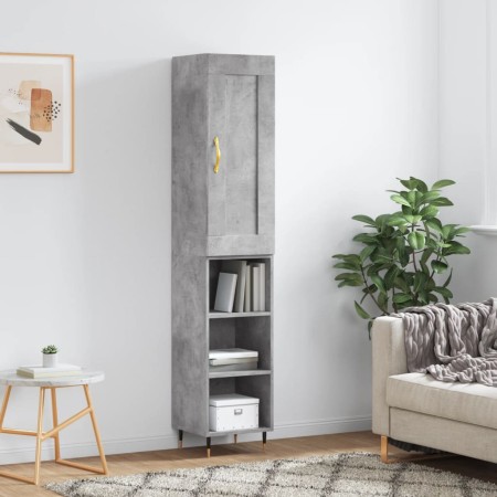 Concrete gray plywood sideboard 34.5x34x180 cm by , Sideboards - Ref: Foro24-3200309, Price: 81,02 €, Discount: %