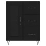 Tall black plywood sideboard 69.5x34x180 cm by , Sideboards - Ref: Foro24-3198626, Price: 203,79 €, Discount: %