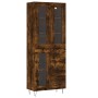 Tall smoked oak plywood sideboard 69.5x34x180 cm by , Sideboards - Ref: Foro24-3198630, Price: 166,80 €, Discount: %