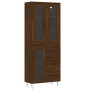 Aparador alto madera contrachapada marrón roble 69,5x34x180 cm de , Aparadores - Ref: Foro24-3198632, Precio: 172,99 €, Descu...