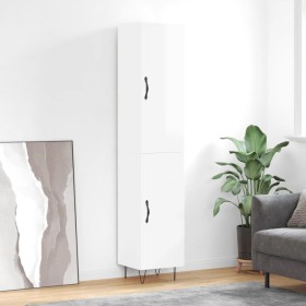 High glossy white plywood sideboard 34.5x34x180 cm by , Sideboards - Ref: Foro24-3198819, Price: 104,99 €, Discount: %