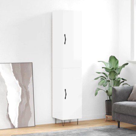 High glossy white plywood sideboard 34.5x34x180 cm by , Sideboards - Ref: Foro24-3198819, Price: 110,56 €, Discount: %