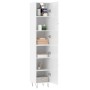 Aparador alto madera contrachapada blanco brillo 34,5x34x180 cm de , Aparadores - Ref: Foro24-3198819, Precio: 104,99 €, Desc...