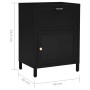 Mesita de noche negra acero y vidrio 40x30x54,5 cm de vidaXL, Mesitas de noche - Ref: Foro24-336052, Precio: 94,60 €, Descuen...