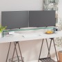 Clear glass TV stand/monitor riser 110x30x13 cm by vidaXL, TV Furniture - Ref: Foro24-244132, Price: 88,00 €, Discount: %