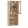 Aparador alto madera contrachapada color roble 69,5x34x180 cm de , Aparadores - Ref: Foro24-3198756, Precio: 132,99 €, Descue...