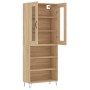 Aparador alto madera contrachapada color roble 69,5x34x180 cm de , Aparadores - Ref: Foro24-3198756, Precio: 132,99 €, Descue...