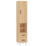 Aparador de madera contrachapada roble Sonoma 34,5x34x180 cm de , Aparadores - Ref: Foro24-3198948, Precio: 100,01 €, Descuen...