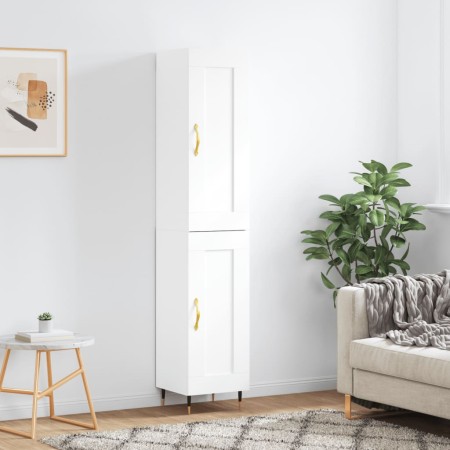 White engineered wood tall sideboard 34.5x34x180 cm by , Sideboards - Ref: Foro24-3200433, Price: 96,99 €, Discount: %