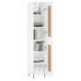 White engineered wood tall sideboard 34.5x34x180 cm by , Sideboards - Ref: Foro24-3200433, Price: 96,99 €, Discount: %