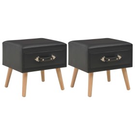 Nightstands 2 units 40x35x40 cm black synthetic leather by vidaXL, Nightstands - Ref: Foro24-276381, Price: 101,99 €, Discoun...