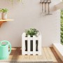 Fence design planter solid white pine wood 40x40x40 cm by , Pots and planters - Ref: Foro24-832448, Price: 24,24 €, Discount: %