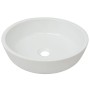 Round white ceramic washbasin 42x12 cm by vidaXL, Sinks - Ref: Foro24-142341, Price: 65,34 €, Discount: %