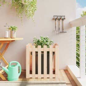 Planter with fence design solid pine wood 60x60x60 cm by , Pots and planters - Ref: Foro24-832457, Price: 33,99 €, Discount: %