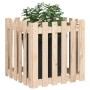 Planter with fence design solid pine wood 60x60x60 cm by , Pots and planters - Ref: Foro24-832457, Price: 32,80 €, Discount: %