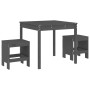 Garden table and chairs 3 pieces solid gray pine wood by , Garden sets - Ref: Foro24-3157705, Price: 163,20 €, Discount: %