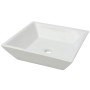 Lavabo cuadrado de cerámica 41,5x41,5x12 cm blanco de vidaXL, Lavabos - Ref: Foro24-142344, Precio: 53,93 €, Descuento: %