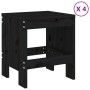 Garden dining set 5 pieces solid black pine wood by , Garden sets - Ref: Foro24-3157713, Price: 245,99 €, Discount: %