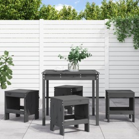 Garden dining set 5 pieces solid gray pine wood by , Garden sets - Ref: Foro24-3157711, Price: 246,22 €, Discount: %