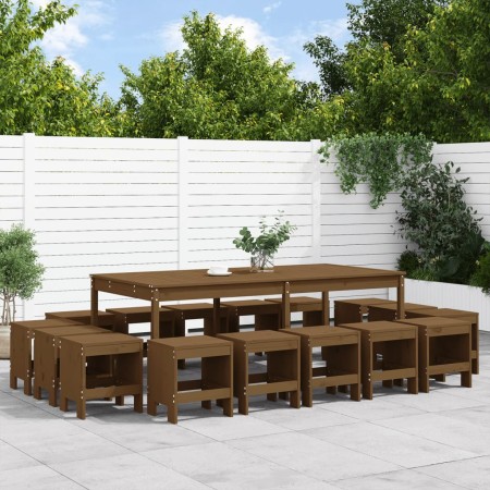 Garten-Essset 17-teilig aus massivem honigbraunem Kiefernholz von , Gartensets - Ref: Foro24-3157730, Preis: 868,94 €, Rabatt: %