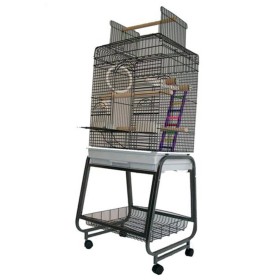 Strong Parrot Cage Villa Aurelia Gray Silverstone 56x43x154 cm by Strong, Feet and bird cages - Ref: Foro24-413754, Price: 22...