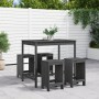 5-piece gray pine wood garden table and high stools set by , Garden sets - Ref: Foro24-3157747, Price: 333,99 €, Discount: %