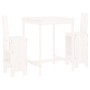 3-piece white pine wood garden table and high stools set by , Garden sets - Ref: Foro24-3157764, Price: 234,78 €, Discount: %