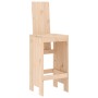 Garden table and high stools set 9 pieces solid pine wood by , Garden sets - Ref: Foro24-3157787, Price: 689,34 €, Discount: %