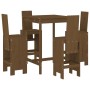 Hoher Gartentisch und Hocker 5 Stück honigbraunes Kiefernholz von , Gartensets - Ref: Foro24-3157772, Preis: 377,39 €, Rabatt: %