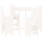 5-piece white pine wood garden table and high stools set by , Garden sets - Ref: Foro24-3157770, Price: 376,89 €, Discount: %