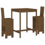 Garden table and high stools 3 pieces honey brown pine wood by , Garden sets - Ref: Foro24-3157766, Price: 237,99 €, Discount: %