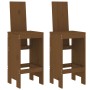 Garden table and high stools 3 pieces honey brown pine wood by , Garden sets - Ref: Foro24-3157766, Price: 237,99 €, Discount: %