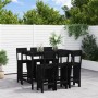 7-piece black pine wood garden table and high stools set by , Garden sets - Ref: Foro24-3157815, Price: 544,60 €, Discount: %