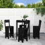 5-piece black pine wood garden table and high stools set by , Garden sets - Ref: Foro24-3157803, Price: 352,74 €, Discount: %