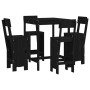 5-piece black pine wood garden table and high stools set by , Garden sets - Ref: Foro24-3157803, Price: 352,74 €, Discount: %