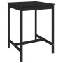 5-piece black pine wood garden table and high stools set by , Garden sets - Ref: Foro24-3157803, Price: 352,74 €, Discount: %