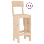 Garden table and high stools set 9 pieces solid pine wood by , Garden sets - Ref: Foro24-3157817, Price: 608,28 €, Discount: %