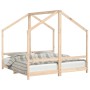 Estructura de cama de niños madera maciza de pino 2x(80x160) cm de , Cunas y camas para niños - Ref: Foro24-3200595, Precio: ...