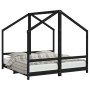 Estructura de cama para niños madera de pino negro 80x160 cm de , Cunas y camas para niños - Ref: Foro24-3200597, Precio: 235...