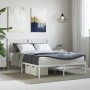 White metal bed frame with headboard 160x200 cm by , Beds and slatted bases - Ref: Foro24-355515, Price: 105,56 €, Discount: %