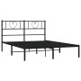 Bettgestell mit schwarzem Metallkopfteil 150x200 cm von , Betten und Lattenroste - Ref: Foro24-355465, Preis: 96,56 €, Rabatt: %