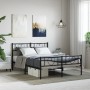 Estructura de cama con cabecero y pie metal negro 120x190 cm de , Camas y somieres - Ref: Foro24-355478, Precio: 99,04 €, Des...