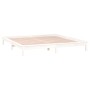 Estructura de cama con LED madera maciza blanca 160x200 cm de , Camas y somieres - Ref: Foro24-820617, Precio: 119,57 €, Desc...