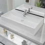 Lavabo con orificio para grifo cerámica 76x42,5x14,5 cm blanco de vidaXL, Lavabos - Ref: Foro24-142348, Precio: 156,73 €, Des...