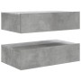 TV cabinet with LED lights 2 pcs concrete gray 60x35x15.5 cm by , TV Furniture - Ref: Foro24-842893, Price: 66,05 €, Discount: %